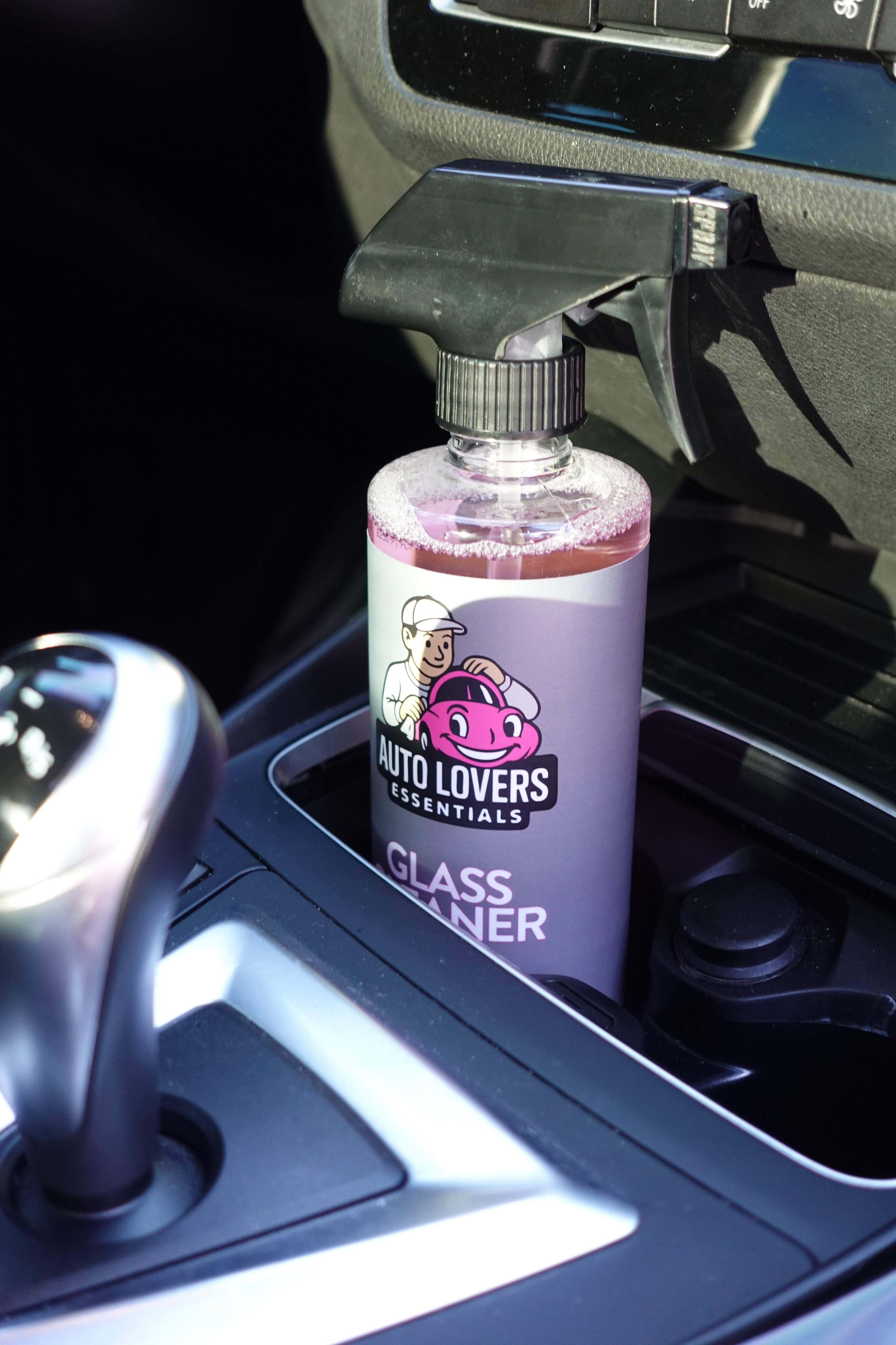 Tint-Safe Automotive Glass Cleaner – Streak-Free Pink Formula