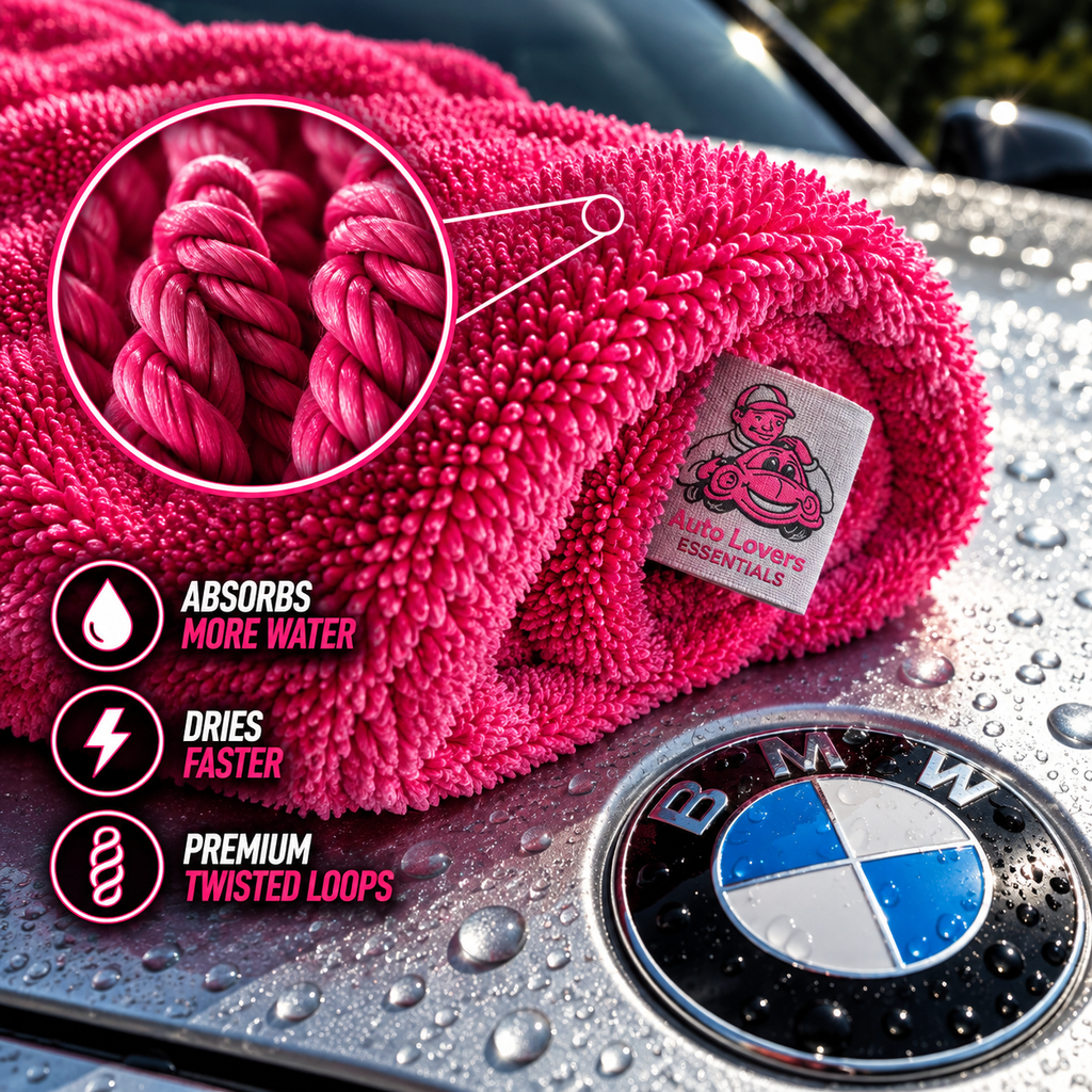 1300 GSM Twisted-Loop Drying Towel – Auto Lovers Essentials