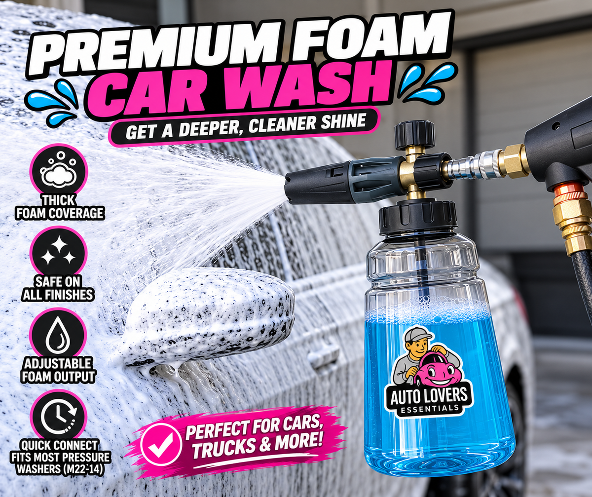 Auto Lovers Essentials Premium Foam Cannon – Adjustable Snow Foam Sprayer for Pressure Washers | 1/4” Quick Connect