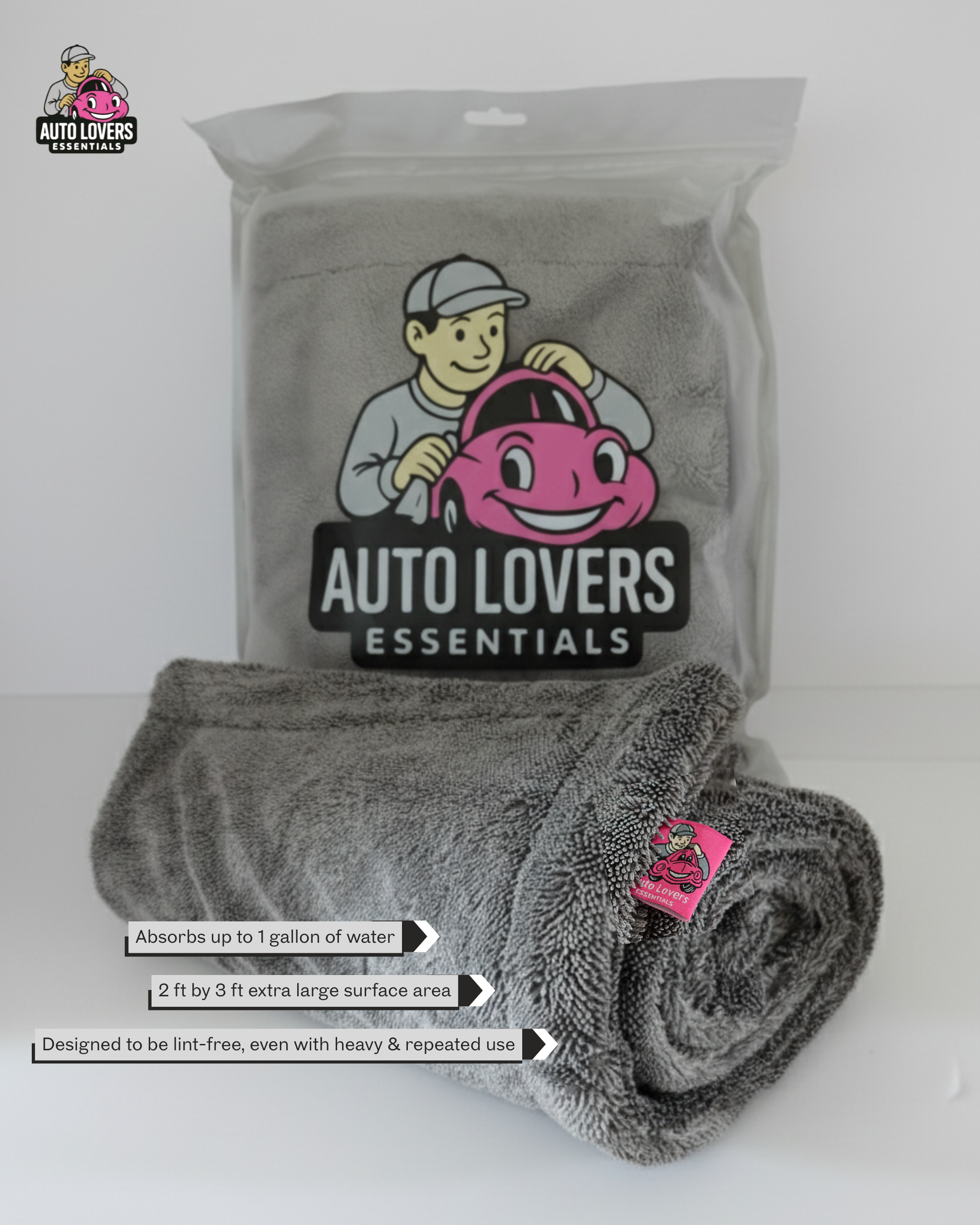 1300 GSM Twisted-Loop Drying Towel – Auto Lovers Essentials